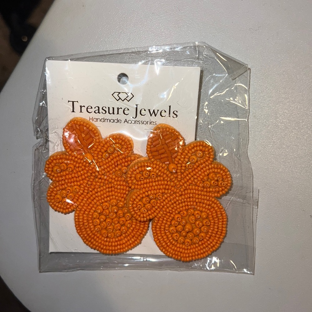orange earrings
